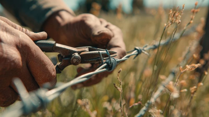 Woven Wire Fence Repair detail