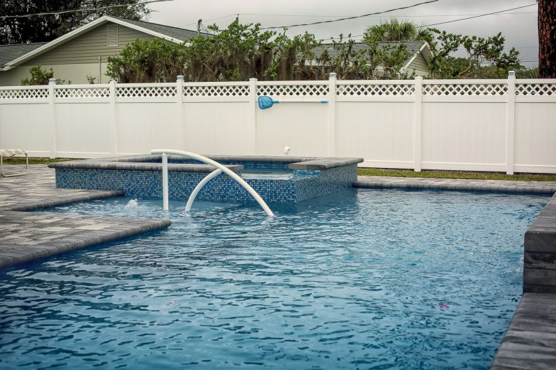 Pool Area with Mesh Fence
