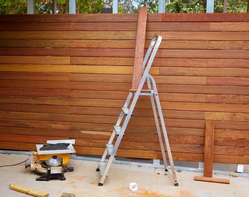 Wood Plank Fence Installation